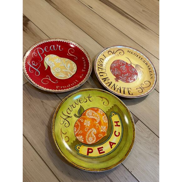 Oneida Angela Staehling Art in Motion ALA MODE 8 1/4" Salad Plates - Set of 3 - Picture 9 of 11